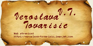 Veroslava Tovarišić vizit kartica
